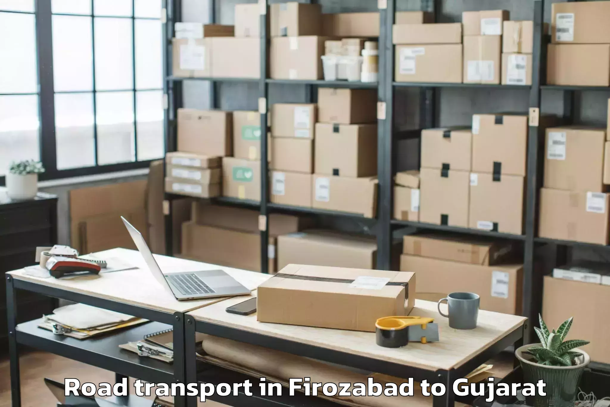 Top Firozabad to Limbdi Road Transport Available